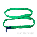 Partihandel 100% Polyester 2ton Green Round Sling